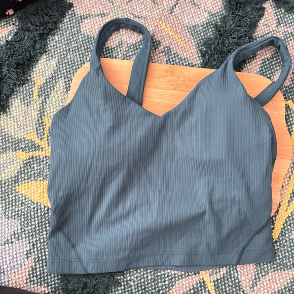 lululemon athletica Tops - Lululemon Align Tank  Sz 4 - Blue/Green - Waffle/Ribbed Knit